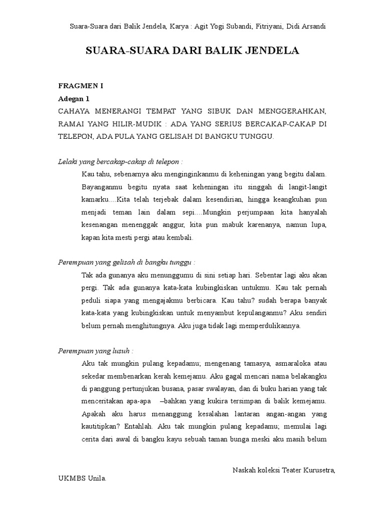 Suara Suara Di Balik Jendela Pdf