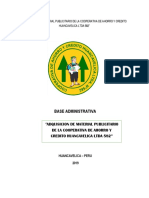 Base Administrativa: Adquisicion de Material Publicitario de La Cooperativa de Ahorro Y Credito Huancavelica Ltda 582"