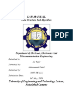 Lab Manual: Data Structure and Algorithm