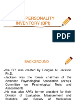 Basic Personality Inventory (Bpi)