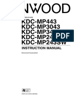 KDC-MP443 KDC-MP3043 KDC-MP343 KDC-MP243 KDC-MP243SW: Instruction Manual