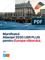 Manifestul Alianței 2020 USR PLUS Pentru Europa Viitorului-New