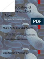 Ideal Qualities of An Antimicrobial Agent