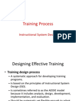 Training Process: Instructional System Design