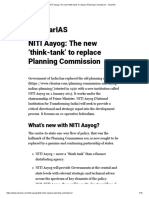 NITI Aayog - The New 'Think-Tank' To Replace Planning Commission - ClearIAS