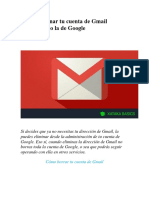 Eliminar cuenta gmail, manteniendo la de google