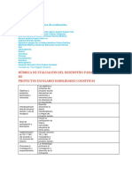 Autoevaluacion de Proyectos Escolares