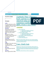 Time & Distance Shortcut Using Product Consistency