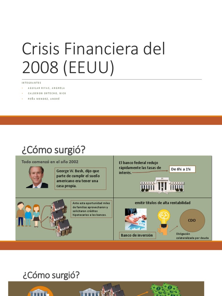 Crisis Financiera 2008: Causas y Consecuencias | PDF | Crisis ...