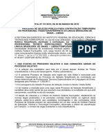Edital Nº 131.2019 - Processo de Seleção Intérprete de Libras