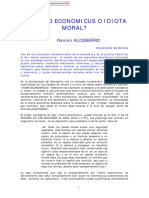 Alcoberro, Ramón. Homo Economicus o Idiota Moral PDF