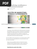 Como marketing e atendimento se complementam na internet?
