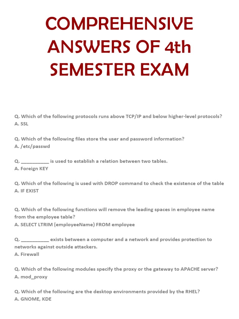 APTECH 4th Semester Exam Questions | PDF | Apache Http Server ...