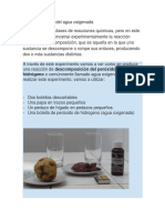 Descomposición Del Agua Oxigenada 