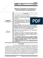 Medição de recalque em testes hidrostáticos