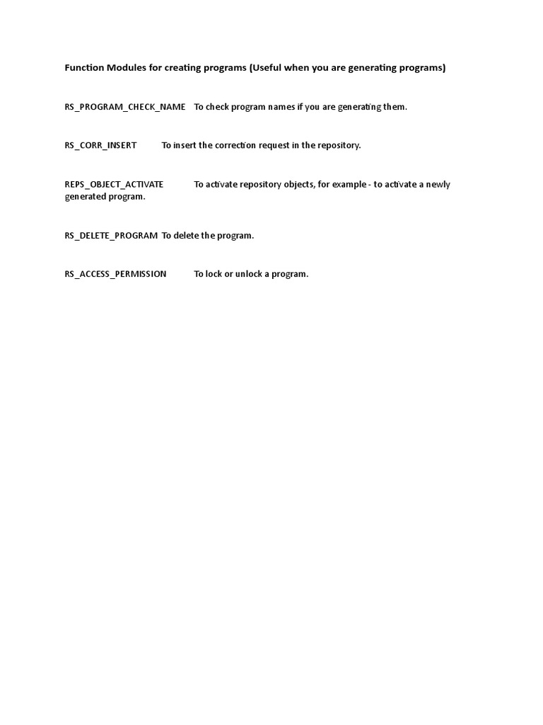 Useful ABAP Function Modules | PDF