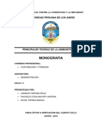 PRINCIPALES TEORÍAS DE LA ADMINISTRACION