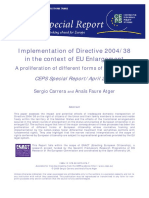 Implementation of Directive 2004/38 in The Context of EU Enlargement