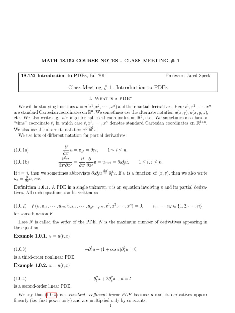 MIT Métodos Matemáticos PDF Partial Differential Equation