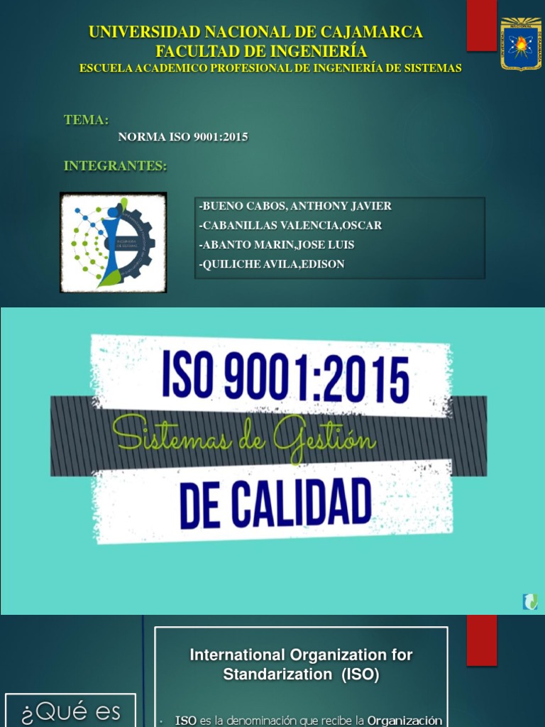 Estructura de la Norma ISO 9001:2015 | PDF | Calidad (comercial ...