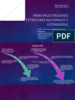 Principales Regiones Petroleras Nacionales y Extranjeras