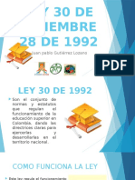 Ley 30 de Diciembre 28 de 1992