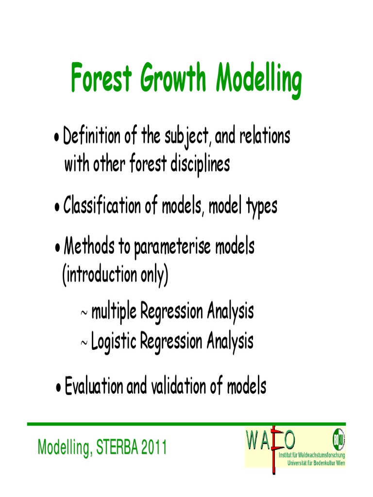 Forest Growth Model : Variance-based sensitivity analysis of a forest ...