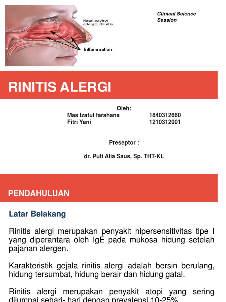 Rinitis Alergi: Gejala & Penanganan | PDF | Pengembangan Diri ...