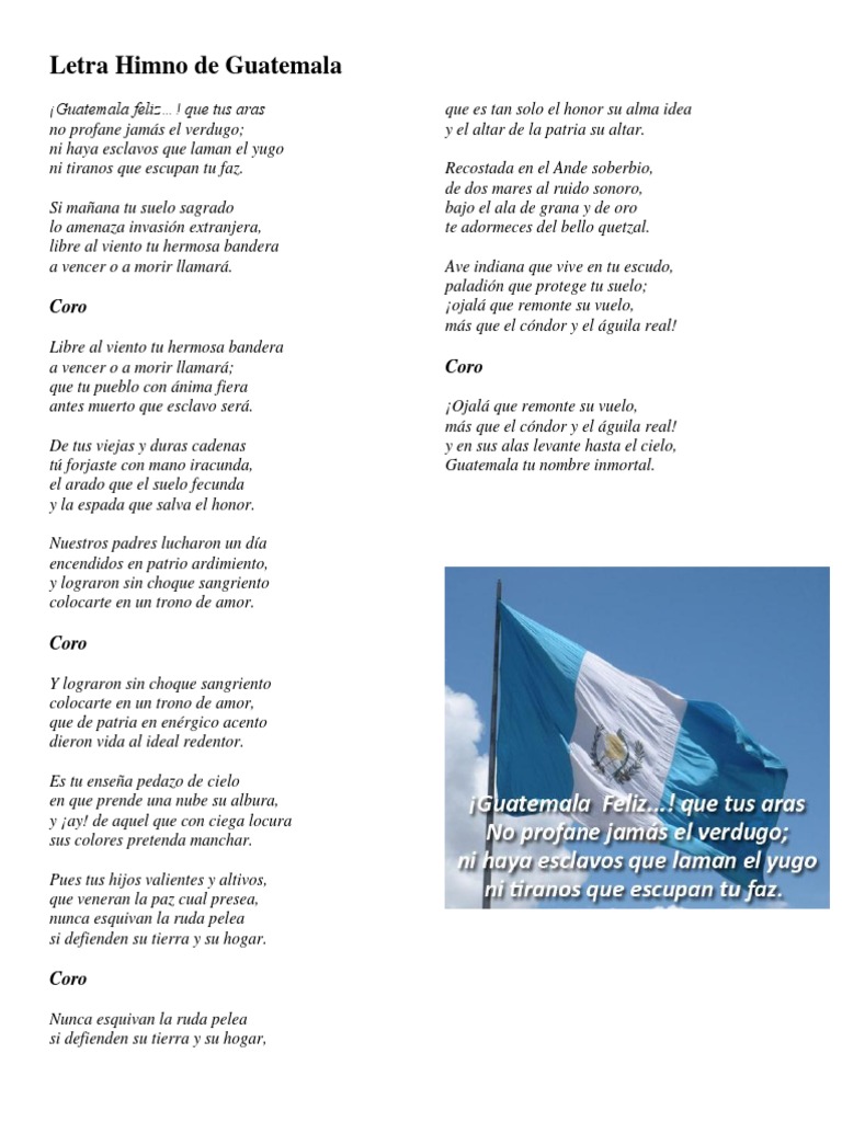 Himno Nacional De Guatemala: Letra, Historia Y Significado – WARRMX