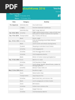 TRIP TO KOREA - Itinerary | PDF | Seoul | Hostel