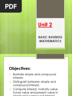 Unit 2: Basic Business Mathematics