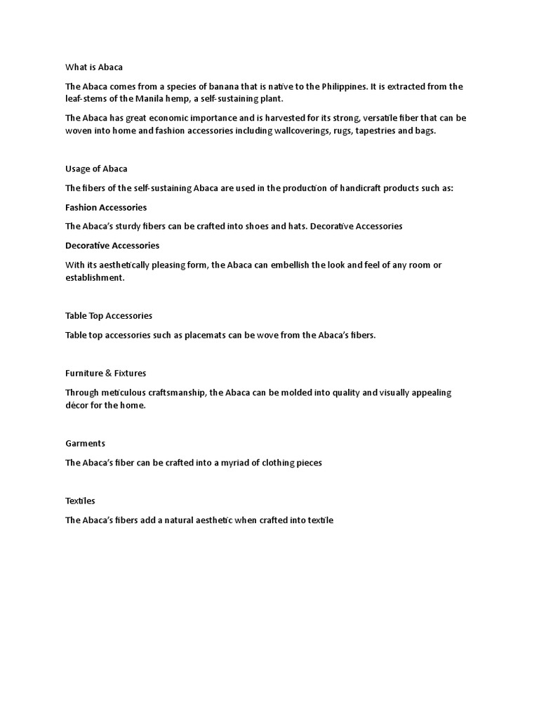 What Is Abaca PDF