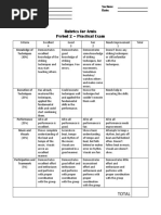 Arnis Rubric - Practical Exam