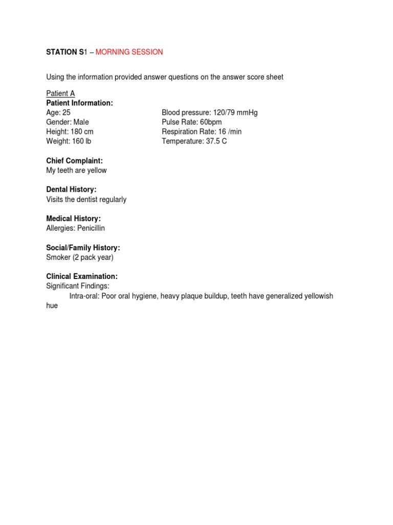 ++OSCE Mock Exam With Answers Final PDF PDF Orthodontics Human Tooth