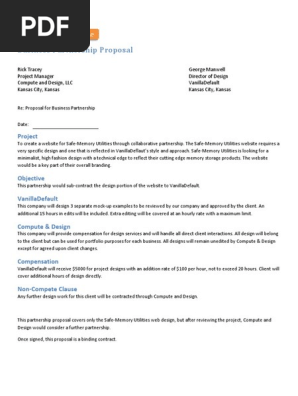 Business Partnership Proposal