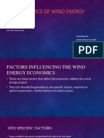 Economics of Wind Energy: Presented To Asst - Prof. Antony Raju