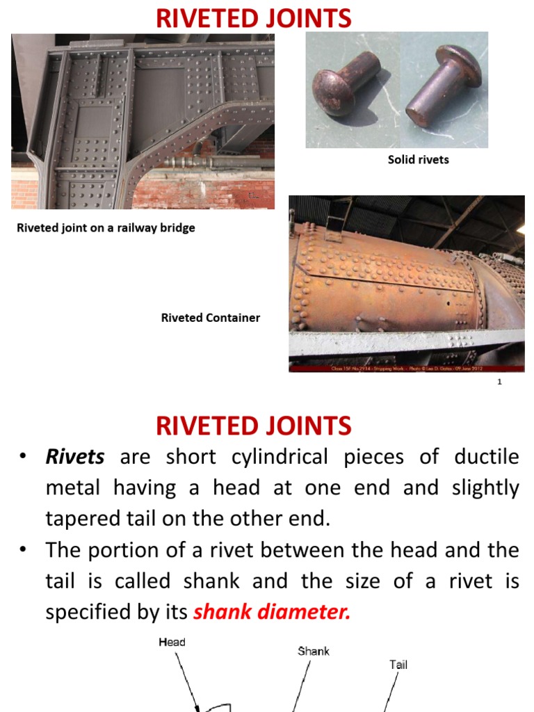 7 Riveted Joints PDF Rivet Sheet Metal