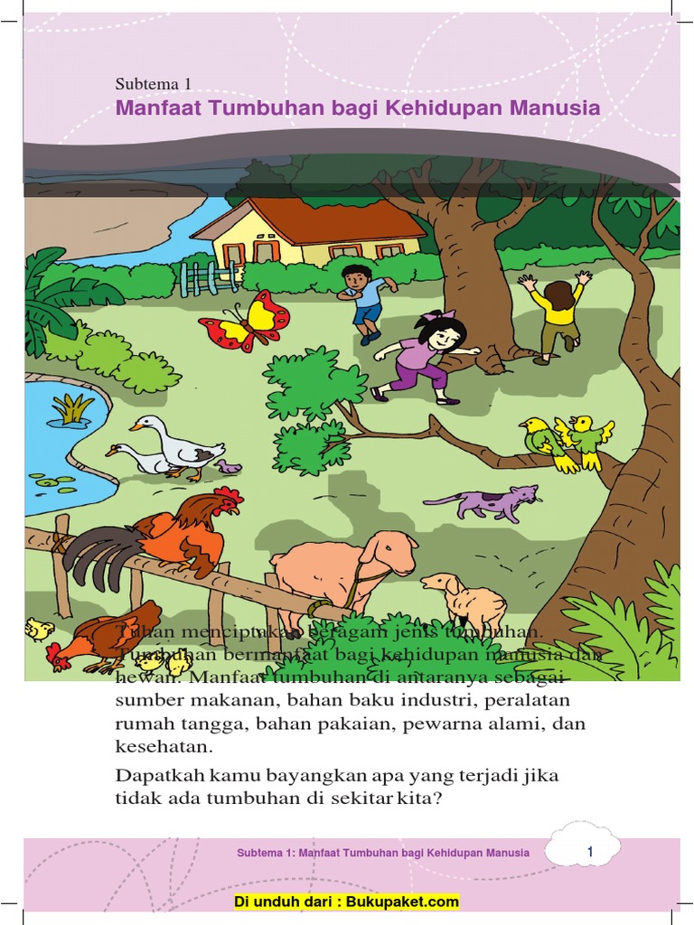 Subtema 1 Manfaat Tumbuhan Bagi Kehidupan Manusia Converted Docx