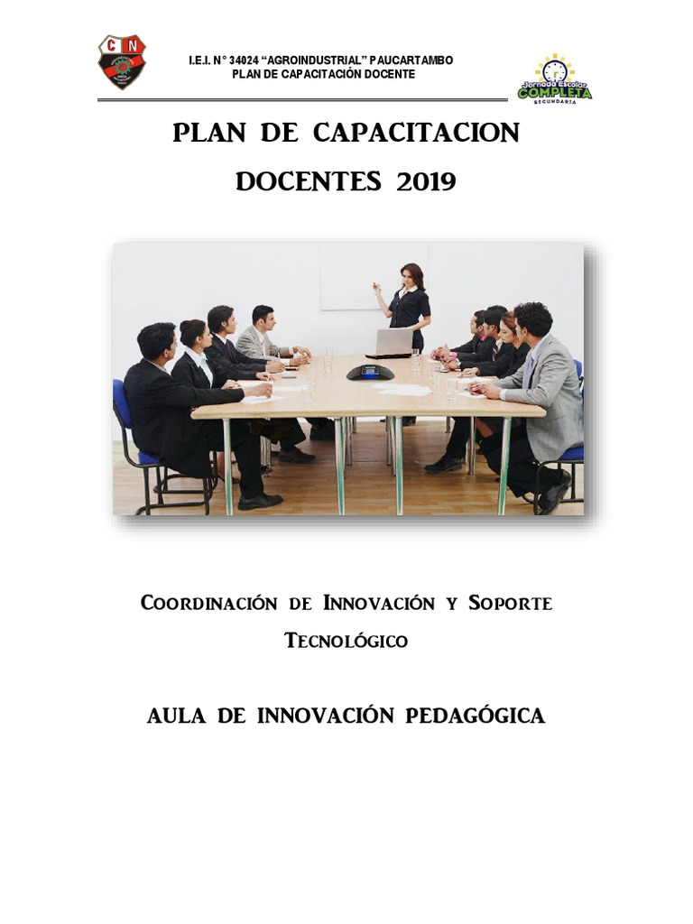 Plan de Capacitacion Docentes 2019 Aula | PDF | Microsoft PowerPoint ...