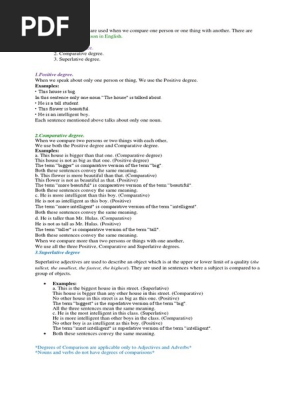 Degrees Of Comparison Semiotics Morphology