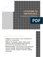 Culture in Sociology: Course Instructor: Ms. Eisha Waqar