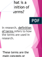 PR II Definition of Terms