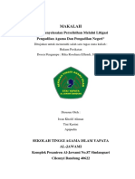 Makalah: "Alat Penyelesaian Perselisihan Melalui Litigasi Pengadilan Agama Dan Pengadilan Negeri"