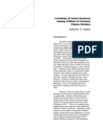 Correlates of Career Decisions Among Children of OVerseas Filipino Workers PDF