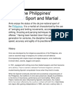 The Philippines' National Martial Art and Sport: Arnis