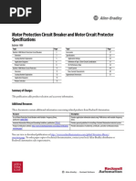 Motor Protection Circuit Breaker and Motor Circuit Protector Specifications