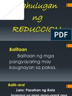 Kahulugan NG Reduccion