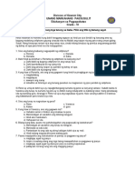 Division of Ozamiz City Unang Markahang Pagsusulit Edukasyon Sa Pagpapakatao Grade - VI