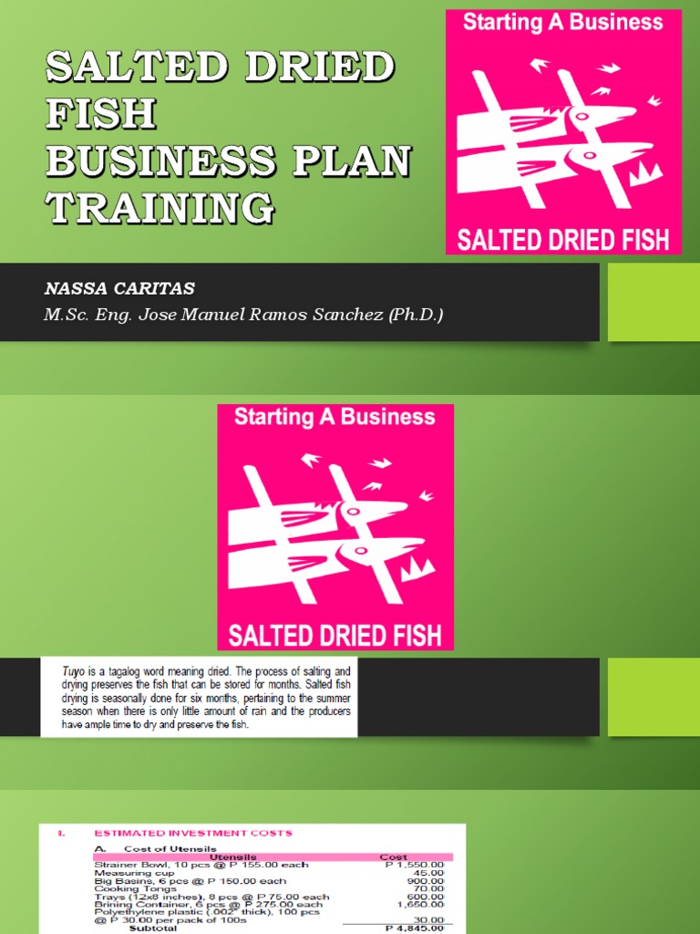 Dried Fish Business Plan Training PDF