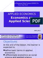 ABM AE12 002 Economics As An Applied Science